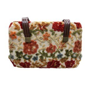 Vintage 1960's Chenille Design Womens Handbag